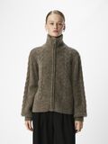 OBJECT ZIP-UP KNITTED CARDIGAN, Morel, highres - 23044658_Morel_1123566_003.jpg