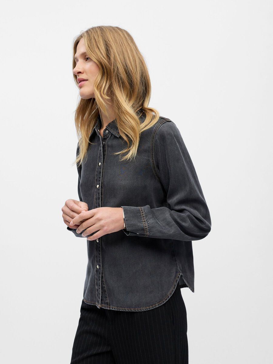 Product carousel image - DENIM SKJORTE, Medium Grey Denim | 1