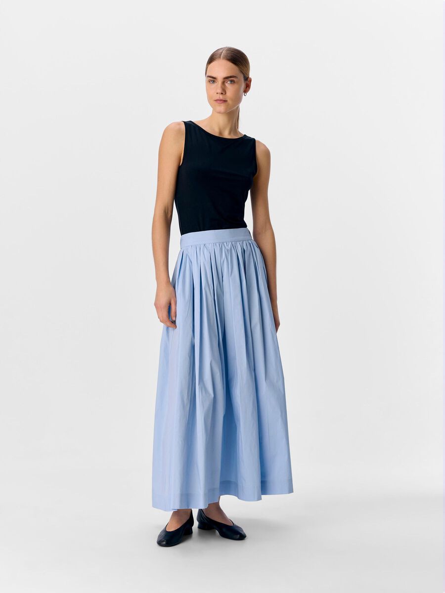 OBJECT A-LINE MAXI SKIRT, Cornflower Blue, highres - 23044131_CornflowerBlue_005.jpg