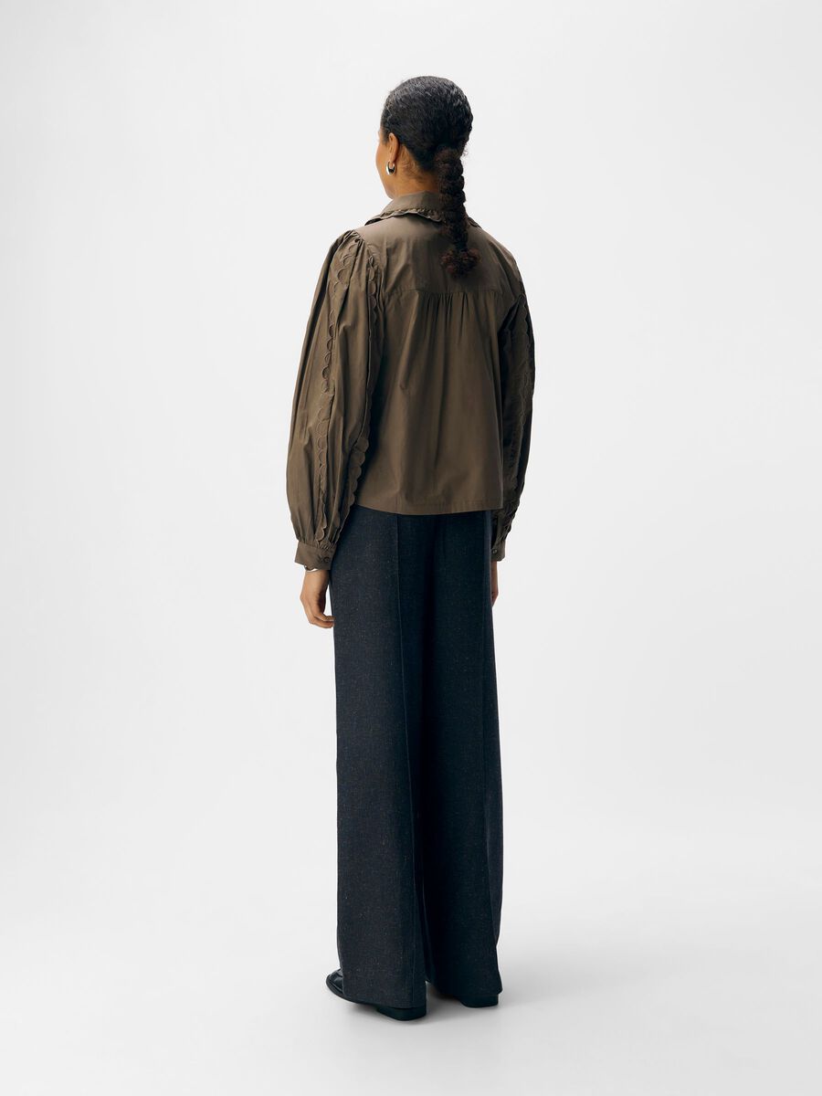 Carousel image - COL PETER PAN BLOUSE, Morel | 2
