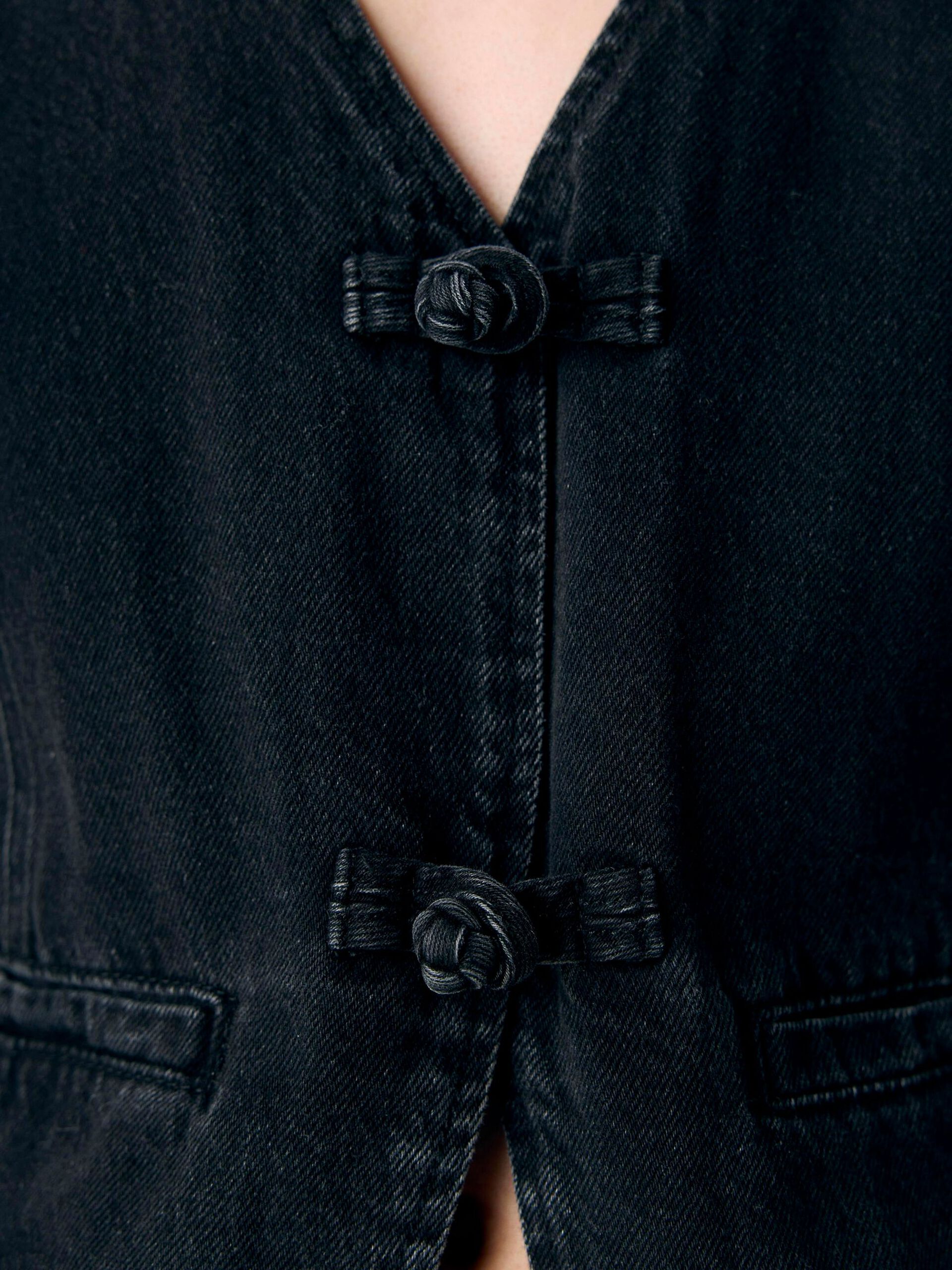 Carousel image - DENIM VEST, Black Denim | 5