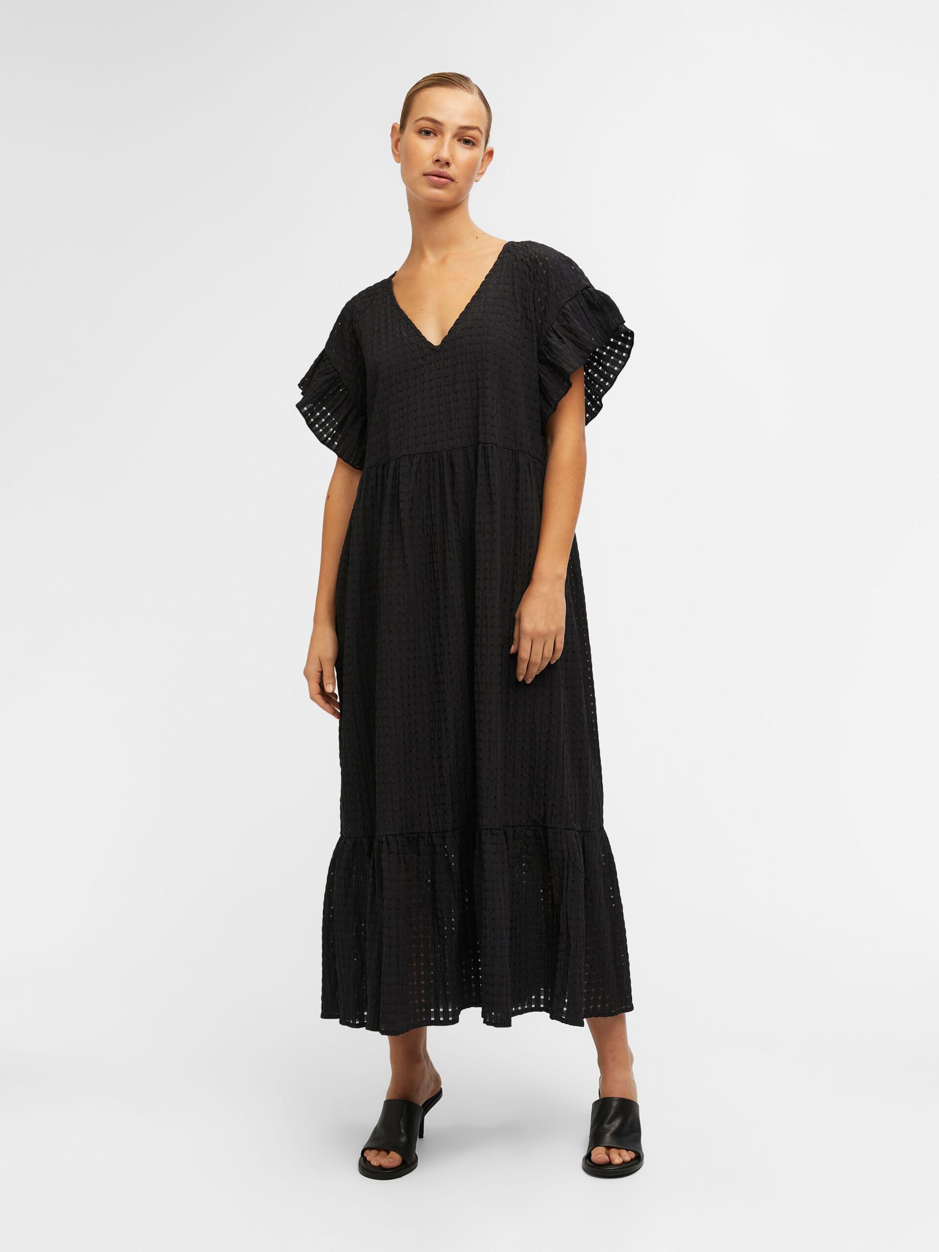 Carousel image - TEXTURÉE ROBE MI-LONGUE, Black | 4
