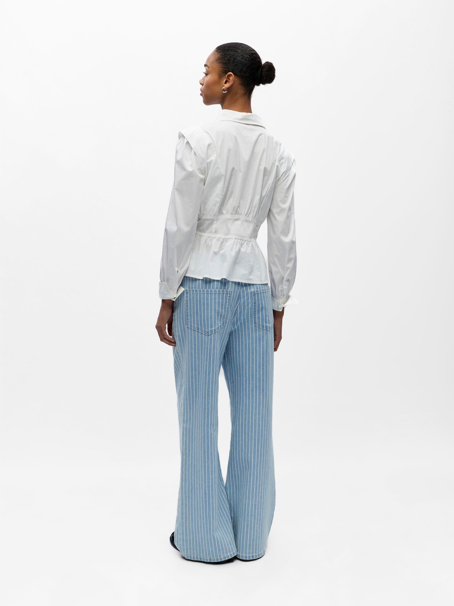 GESTREIFTE WIDE LEG JEANS | Blau | .OBJECT CI Schweiz