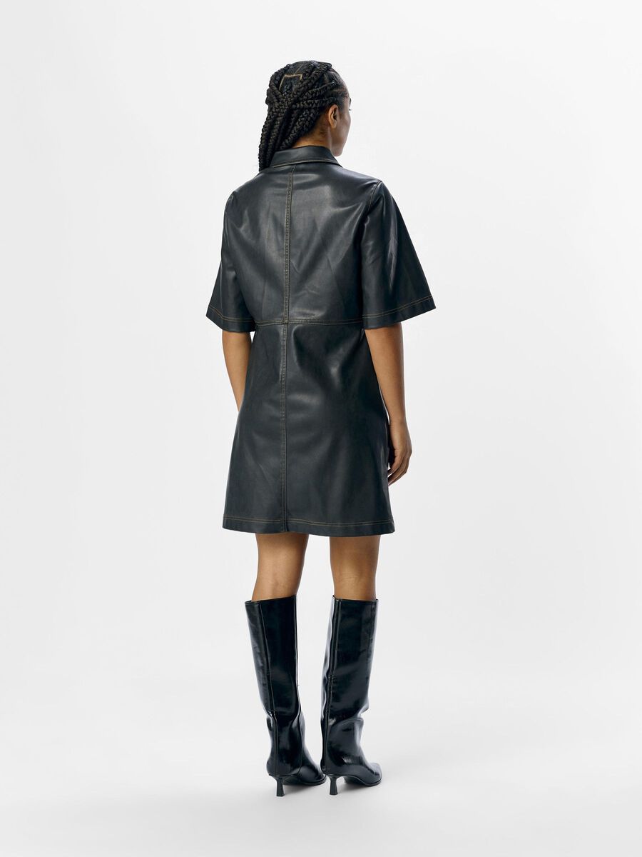 OBJECT PU MINI DRESS, Black, highres - 23047039_Black_004.jpg