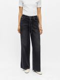 Product image thumbnail - TIE-WAIST WIDE LEG JEANS, Black | 3