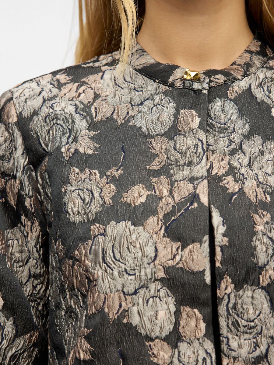 Carousel image - GEBLOEMD BLOUSE, Black | 5