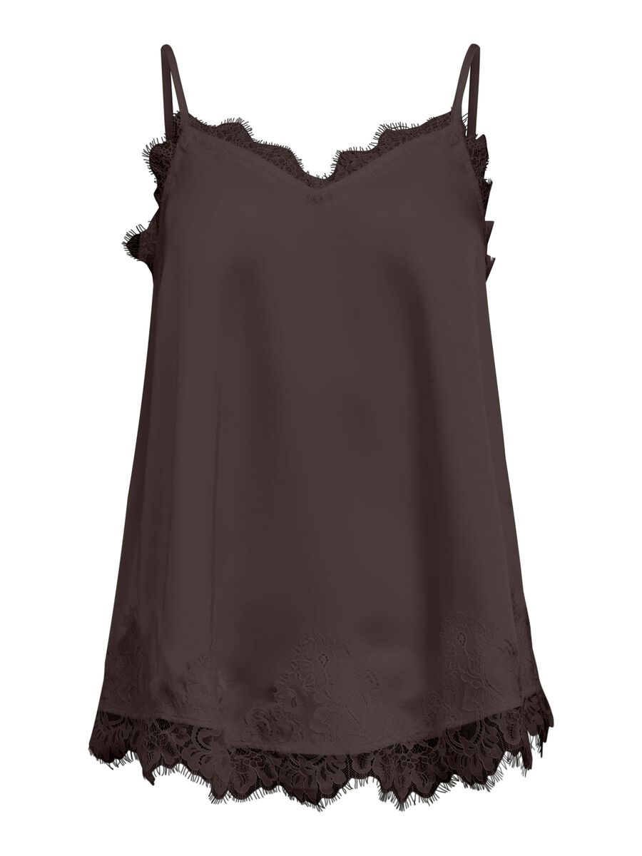 Product carousel image - OBJECT COLLECTOR’S ITEM SATIN CAMISOLE, Seal Brown | 1
