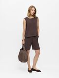 Product image thumbnail - ROUND NECK TANK TOP, Seal Brown | 3