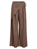 Product image thumbnail - WRAP SKIRT TROUSERS, Morel | 1