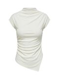 Product image thumbnail - RYNKEEFFEKT ASYMMETRISK TOP, Cloud Dancer | 1