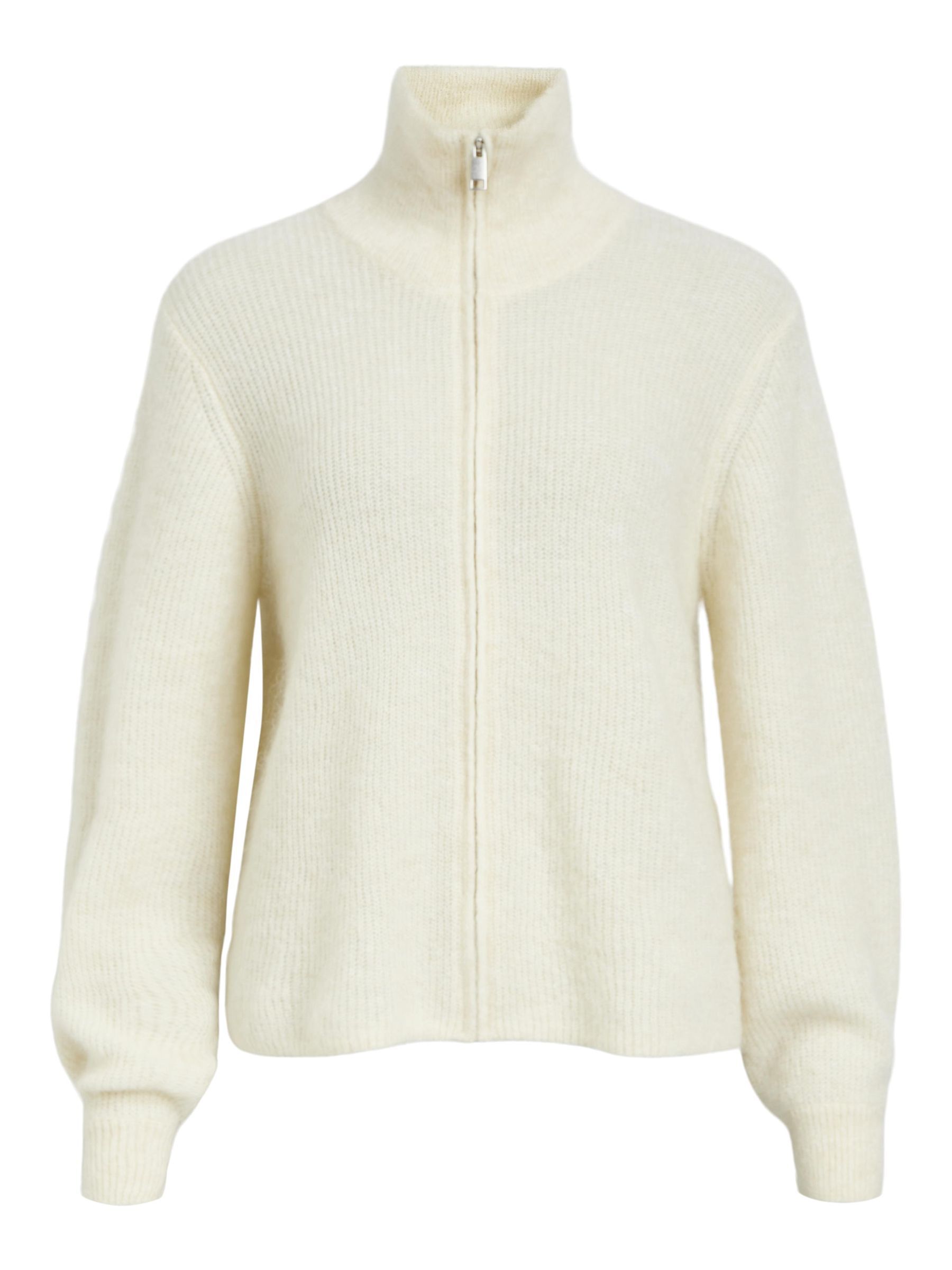 White zip cardigan best sale
