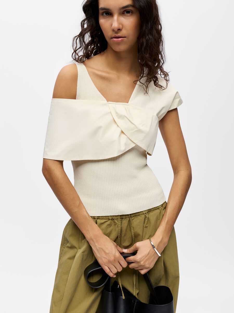 Carousel image - ASYMMETRIC ONE-SHOULDER TOP, Birch | 6