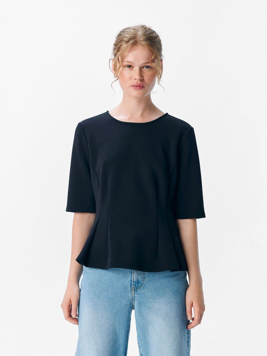 OBJECT PEPLUM TOP, Black, highres - 23048177_Black_003.jpg
