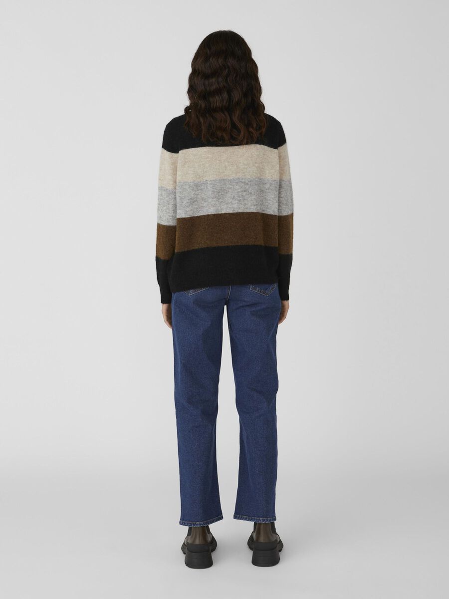 Carousel image - ROUND NECK KNITTED PULLOVER, Silver Gray | 3