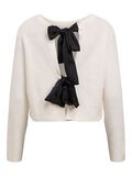 Product image thumbnail - SLØJFEDETALJE CARDIGAN, White Sand | 1