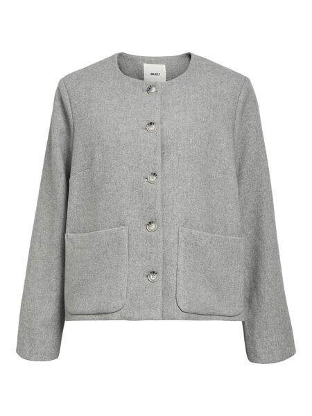 OBJECT SHORT JACKET, Light Grey Melange, highres - 23044639_LightGreyMelange_001.jpg