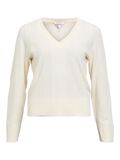 OBJECT V-NECK KNITTED TOP, White Sand, highres - 23046888_WhiteSand_1196379_001.jpg