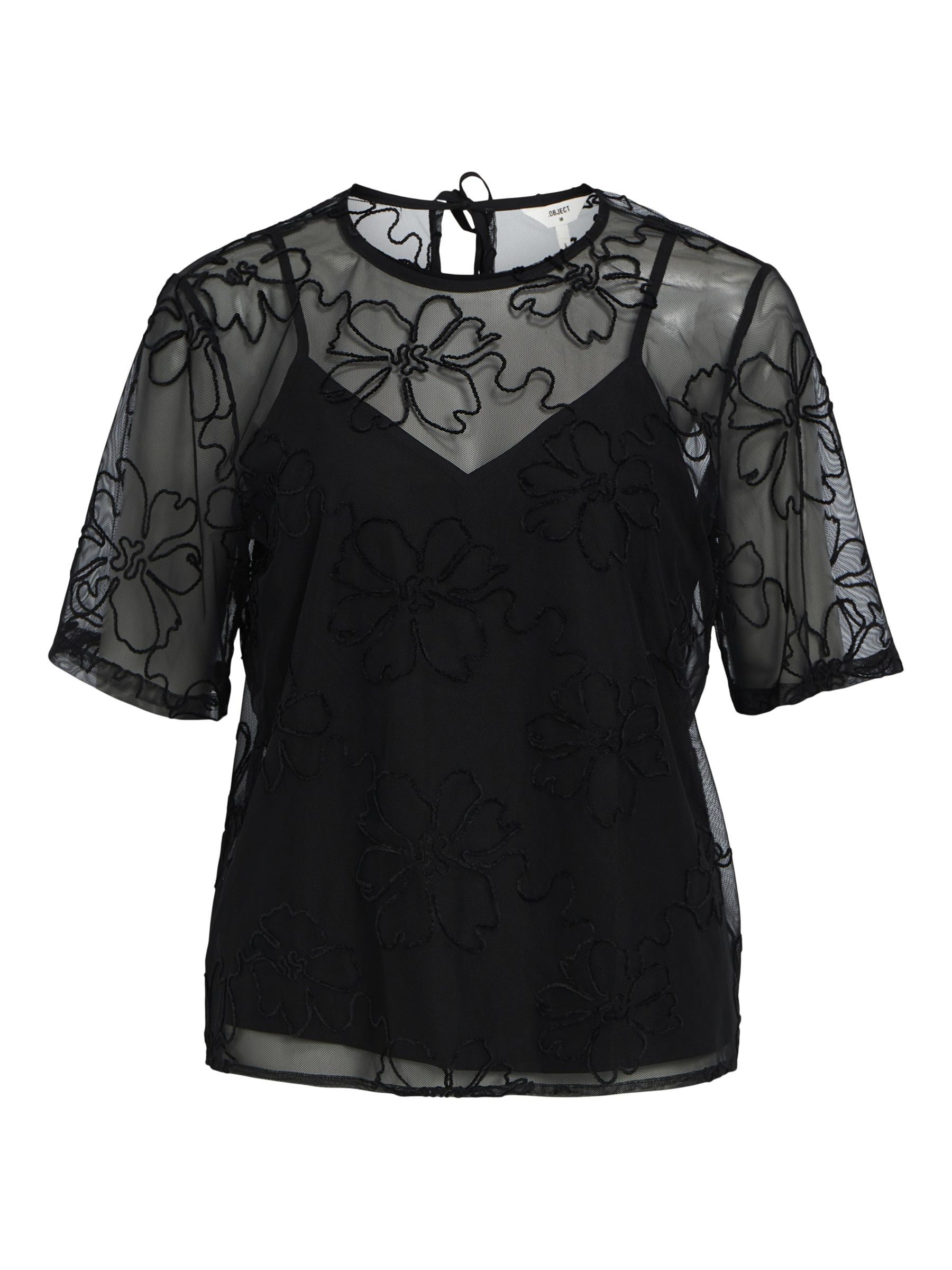 Mesh top zwart deals