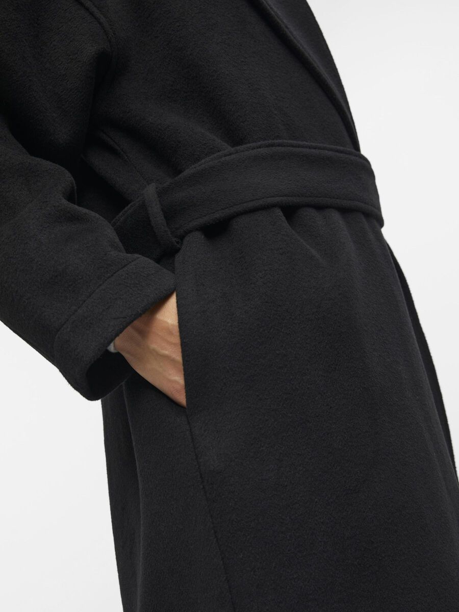 Carousel image - LONGLINE MANTEL, Black | 6