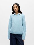 Product image thumbnail - GERIPPTES PULLOVER, Winter Sky | 2