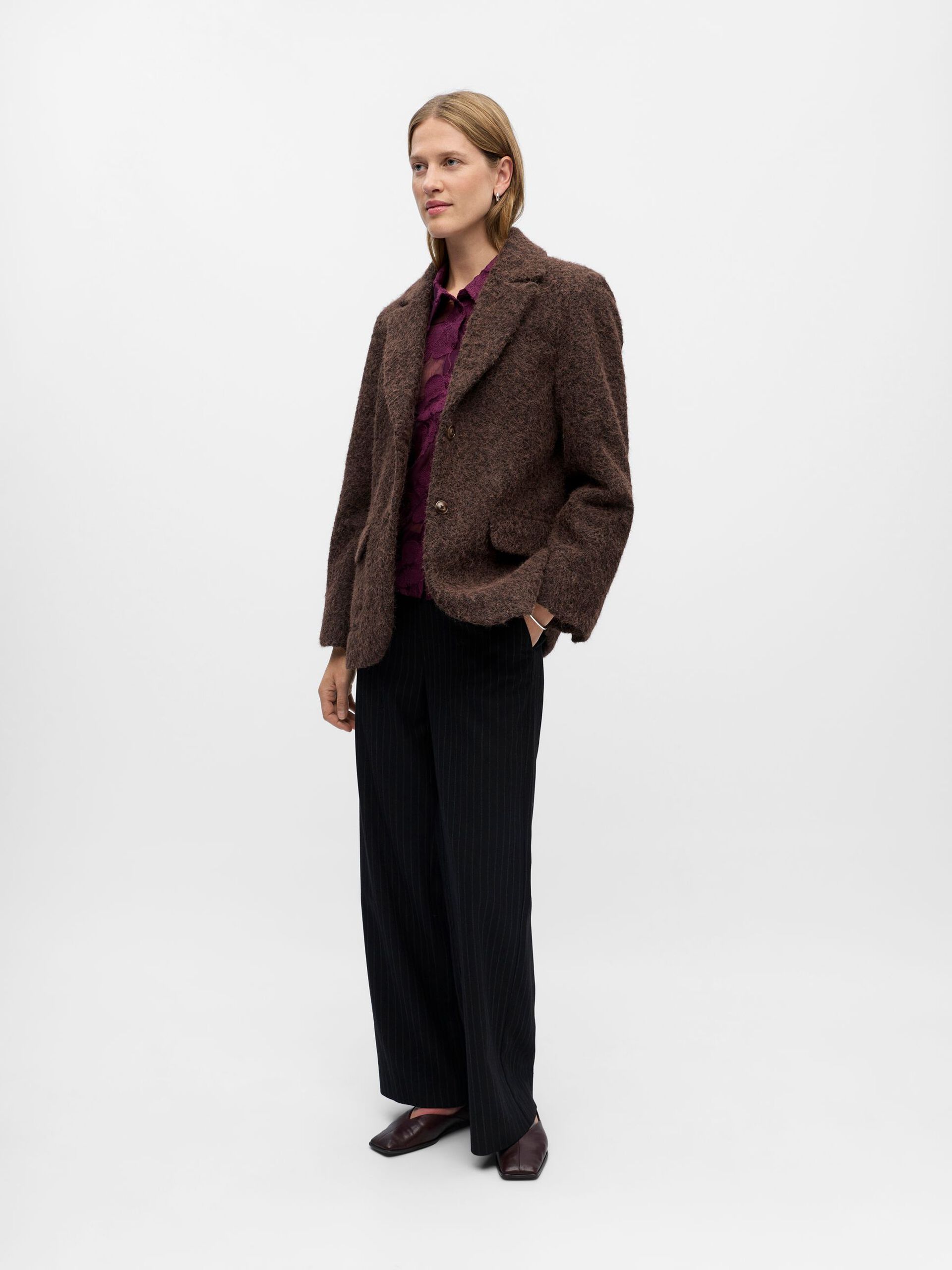 Carousel image - LONGLINE BLAZER, Seal Brown | 4