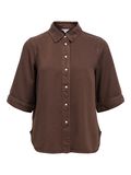 Product image thumbnail - SHORT-SLEEVED DENIM SHIRT, Seal Brown | 1