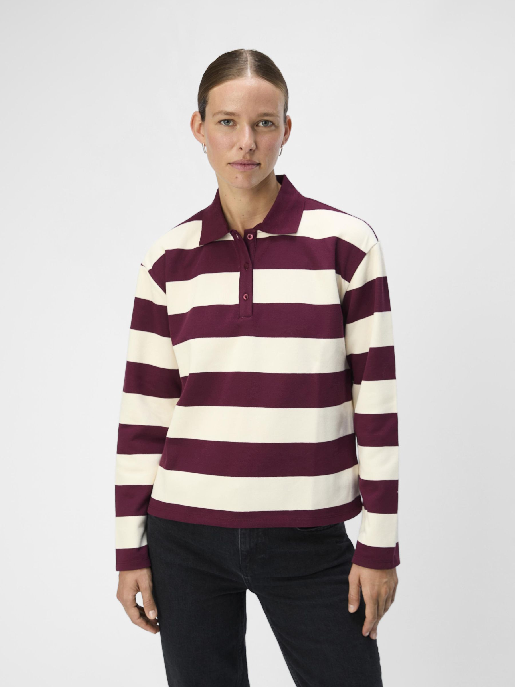 STRIPED POLO SHIRT Purple .OBJECT CI Poland