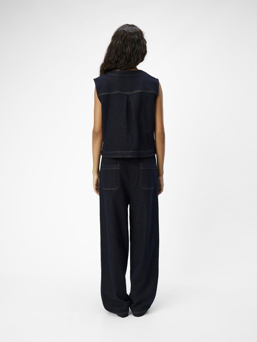 Product carousel image - DENIM WAISTCOAT, Dark Blue Denim | 2