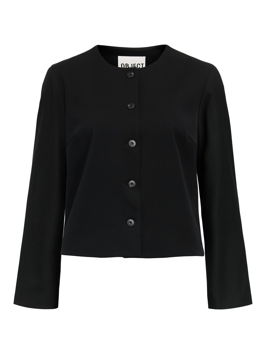 OBJECT SINGLE-BREASTED BLAZER, Black, highres - 23048148_Black_001.jpg