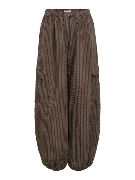 OBJECT CHECKED TRACK PANTS, Seal Brown, highres - 23050185_SealBrown_1321849_001.jpg