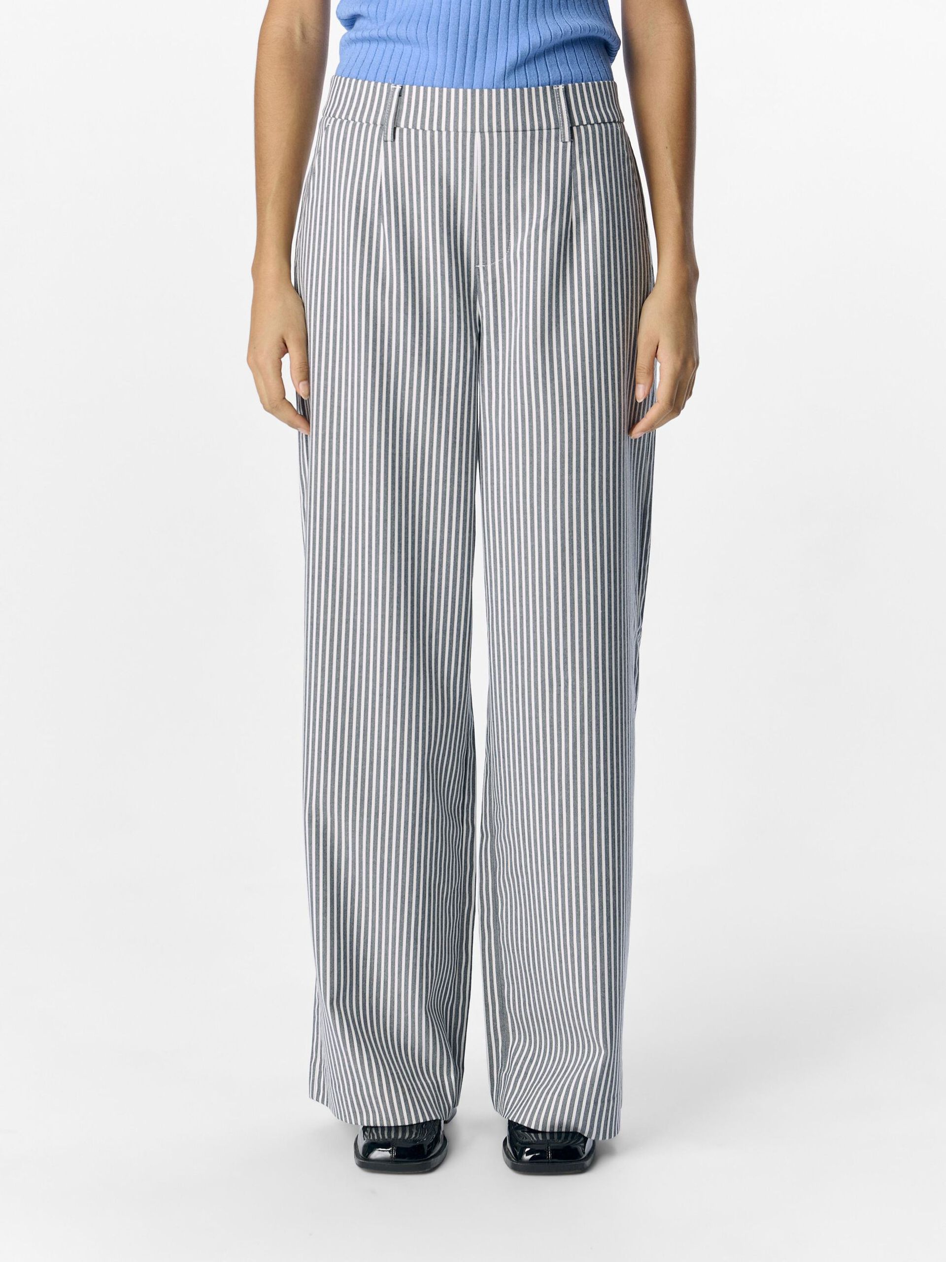 Carousel image - OBJLISA WIDE-LEG TROUSERS, Cloud Dancer | 3