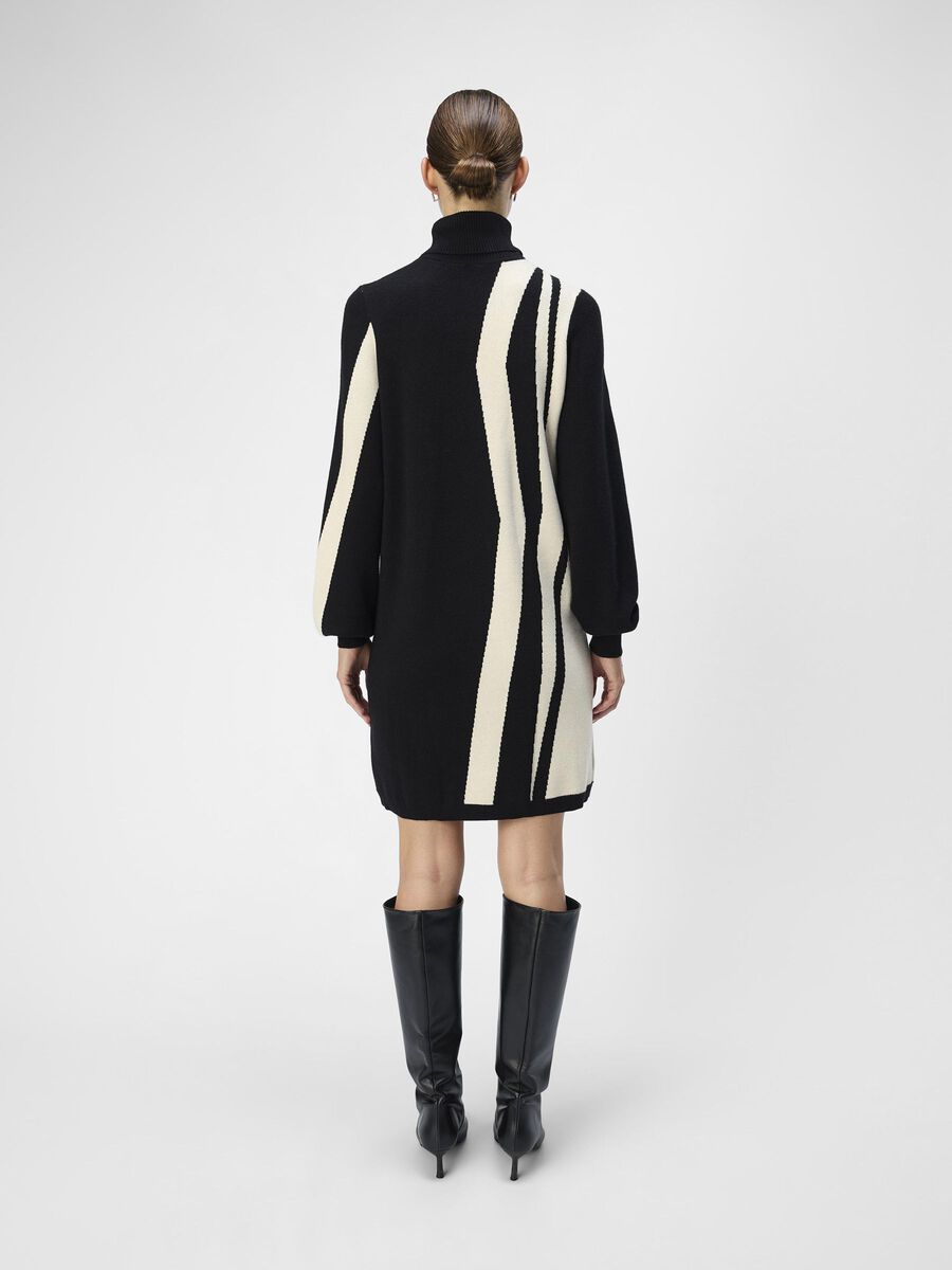 OBJECT OBJRAY GEBREIDE JURK, Black, highres - 23041252_Black_1145087_004.jpg