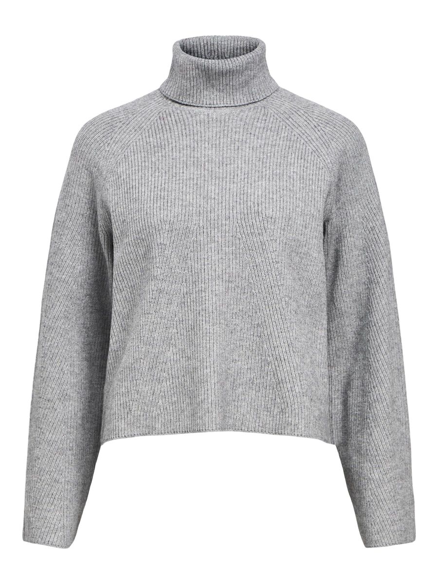 Carousel image - ROLL NECK PULLOVER, Medium Grey Melange | 1