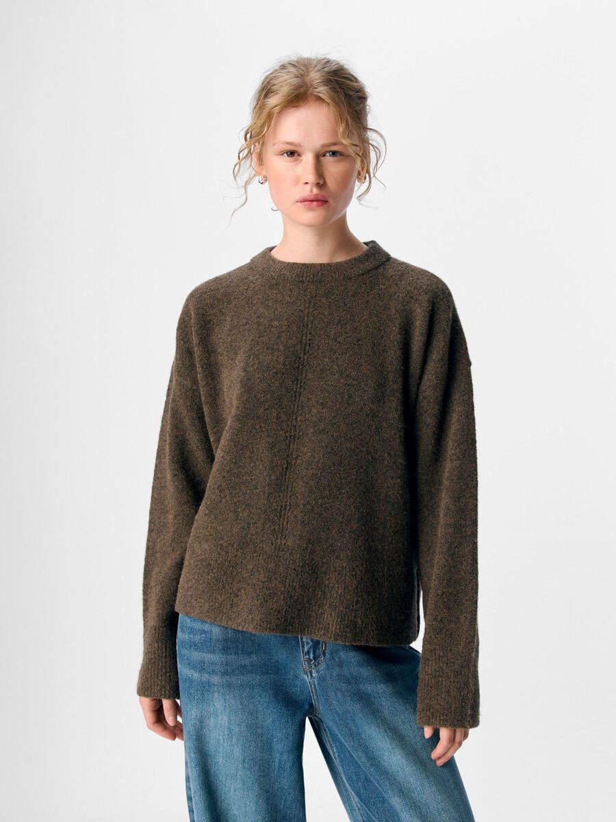Carousel image - KNITTED PULLOVER, Morel | 2