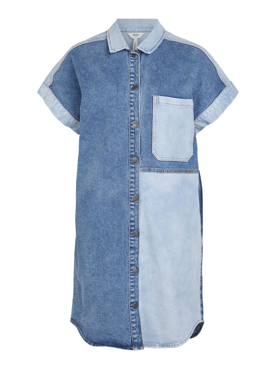 OBJECT LONGLINE DENIM SHIRT, Medium Blue Denim, highres - 23039609_MediumBlueDenim_960426_001.jpg