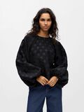 Product image thumbnail - BALLOON SLEEVED BLOUSE, Black | 2