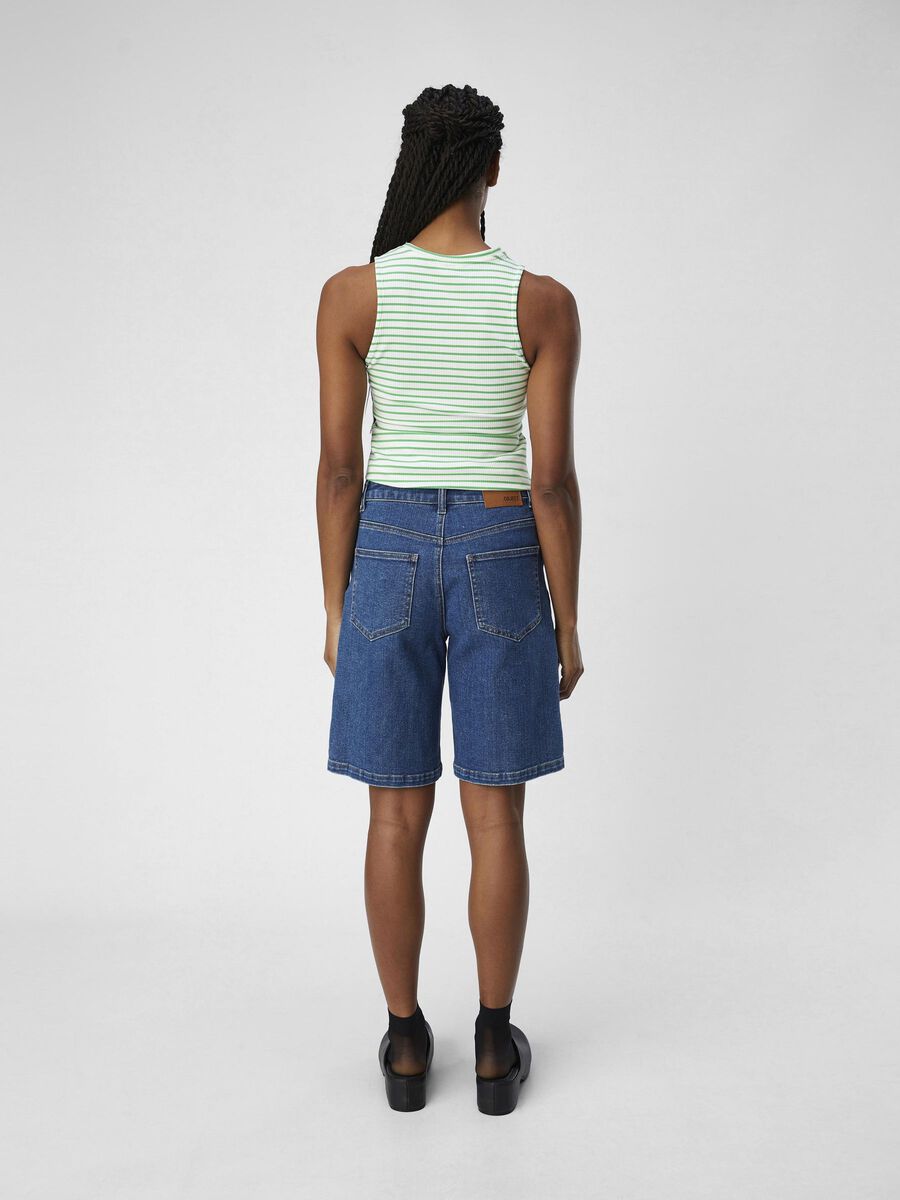 OBJECT LONG JEANSSHORTS, Medium Blue Denim, highres - 23044414_MediumBlueDenim_004.jpg