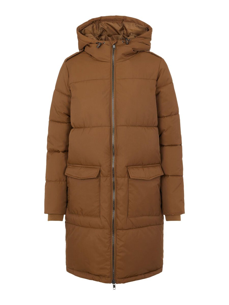 Object Collectors Item HOODED QUILTED COAT, Sepia, highres - 23030254_Sepia_001.jpg