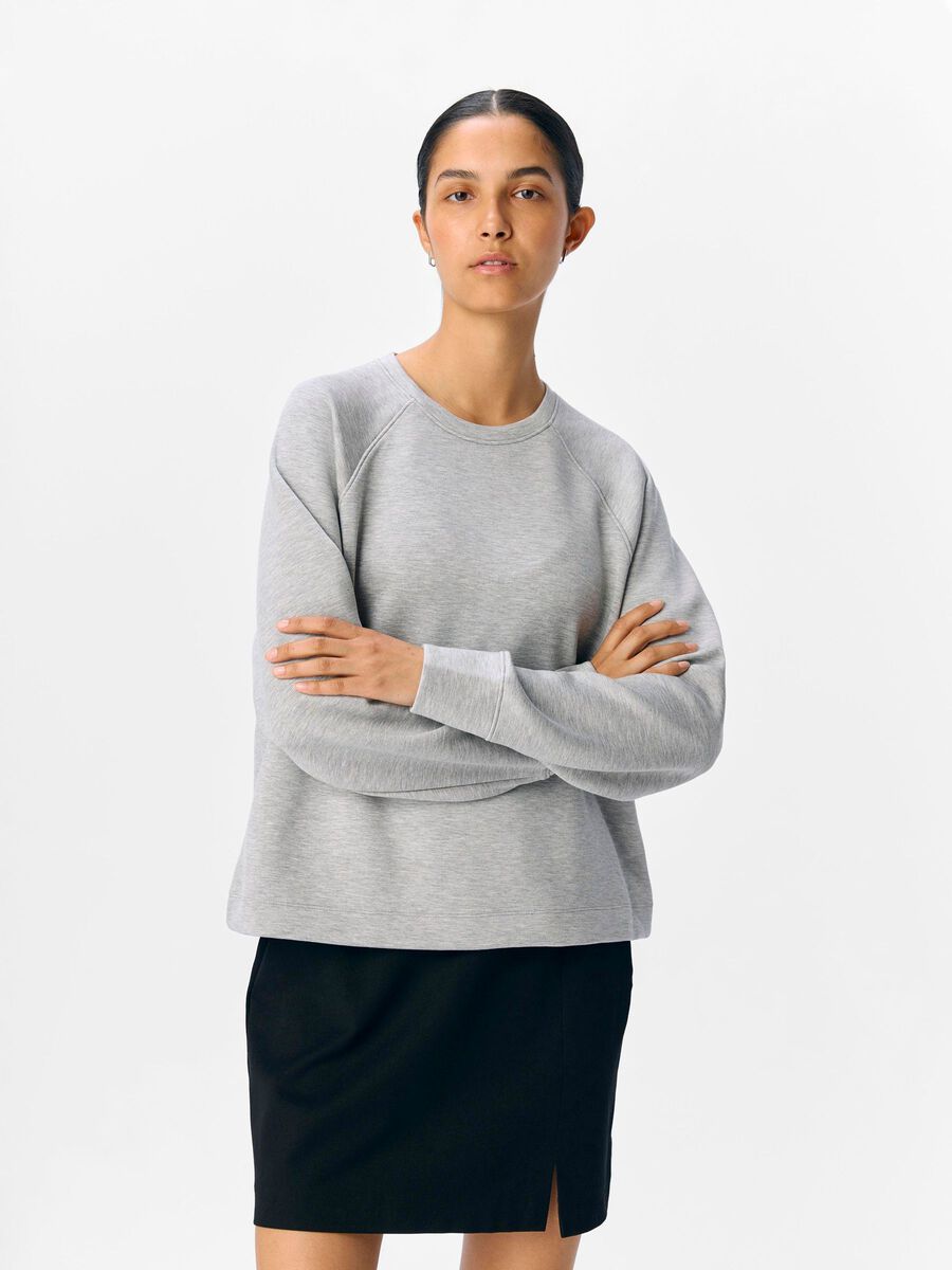 OBJECT KLASSIEKE SWEATSHIRT, Light Grey Melange, highres - 23047204_LightGreyMelange_003.jpg