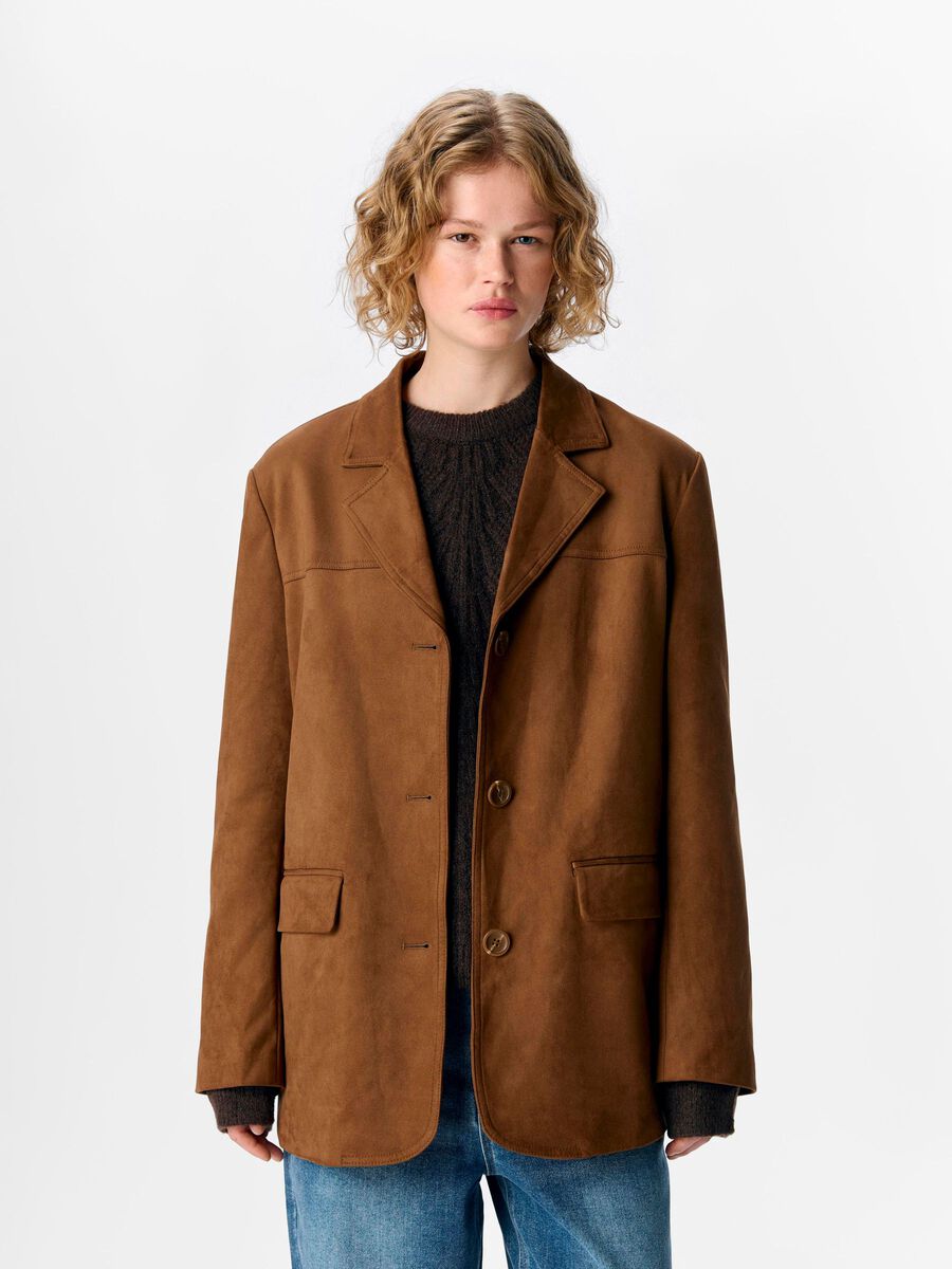 OBJECT FAUX SUEDE BLAZER, Rawhide, highres - 23047799_Rawhide_003.jpg