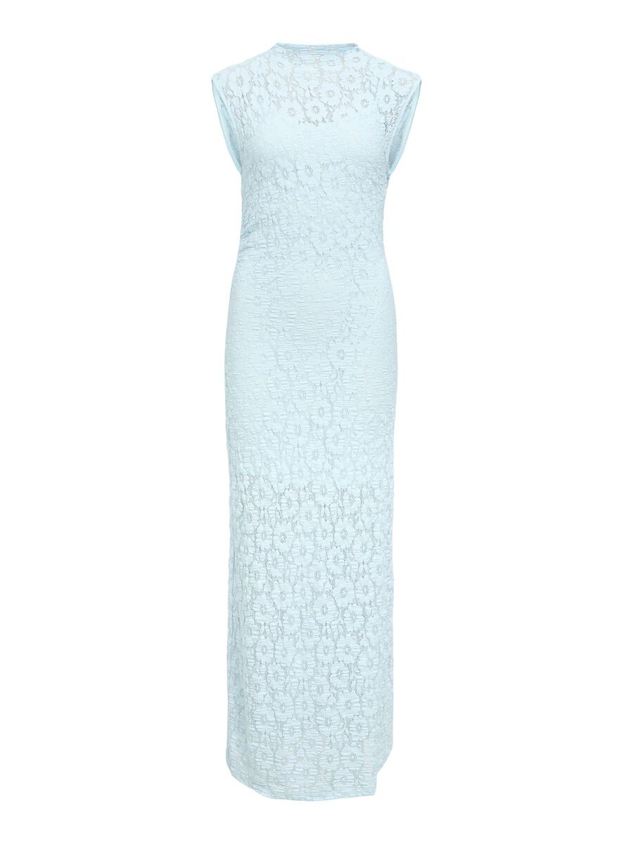 Carousel image - FITTED LACE MAXI DRESS, Winter Sky | 1