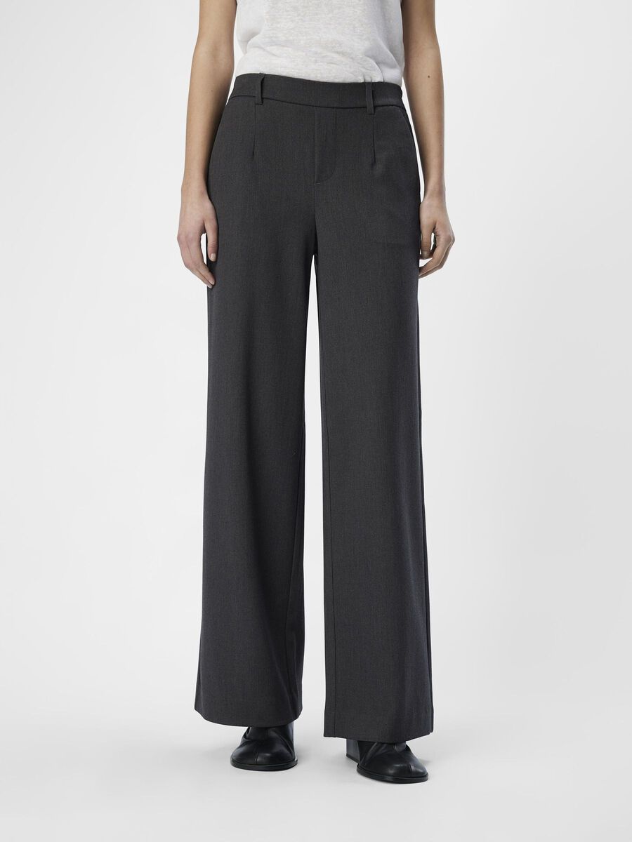 OBJECT OBJLISA TROUSERS, Medium Grey Melange, highres - 23037921_MediumGreyMelange_003.jpg