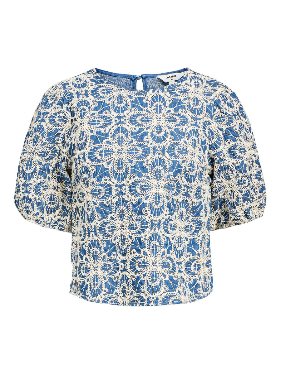 OBJECT EMBROIDERED TOP, Medium Blue Denim, highres - 23045737_MediumBlueDenim_1159786_001.jpg