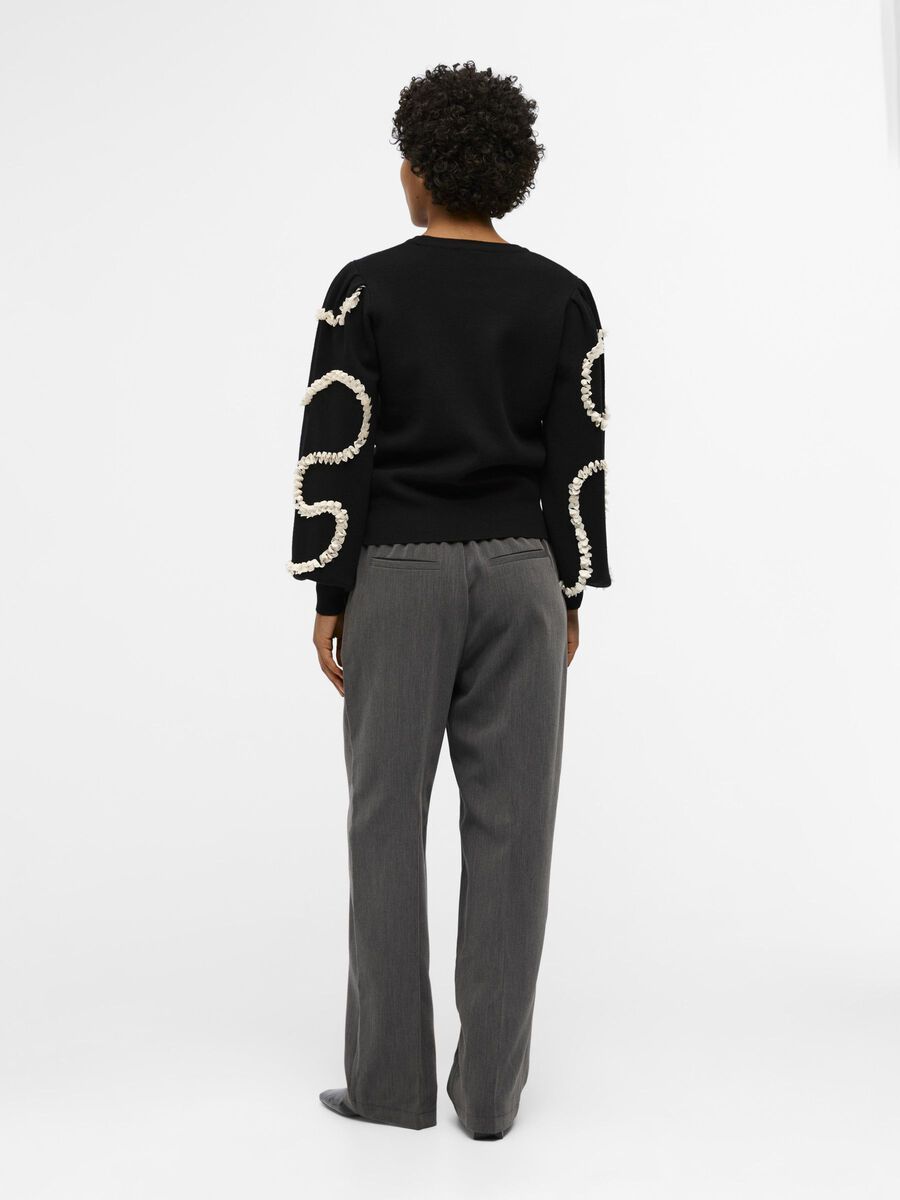 OBJECT KNITTED PULLOVER, Black, highres - 23042928_Black_1086987_004.jpg