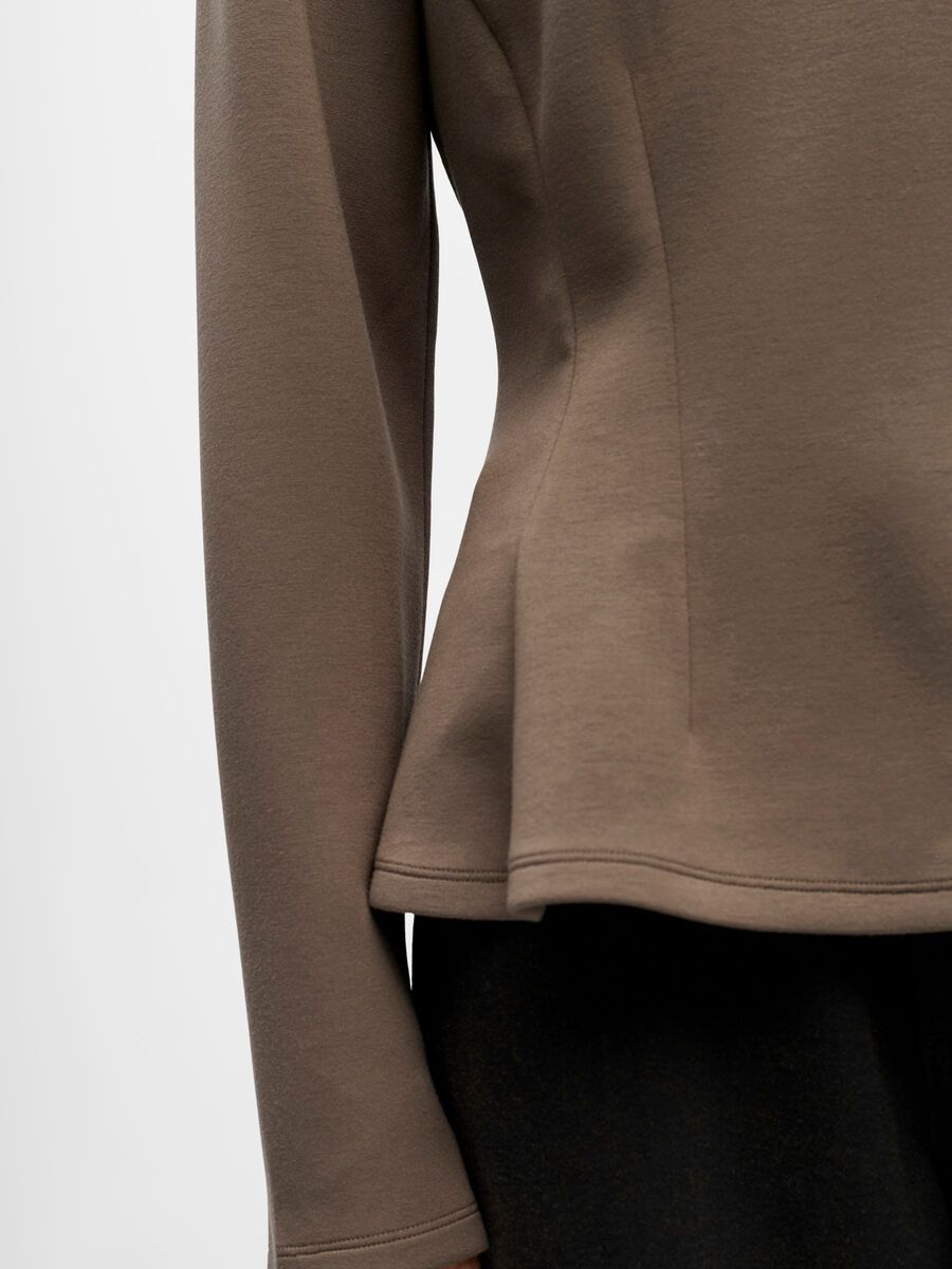Carousel image - PEPLUM TOP, Morel | 5
