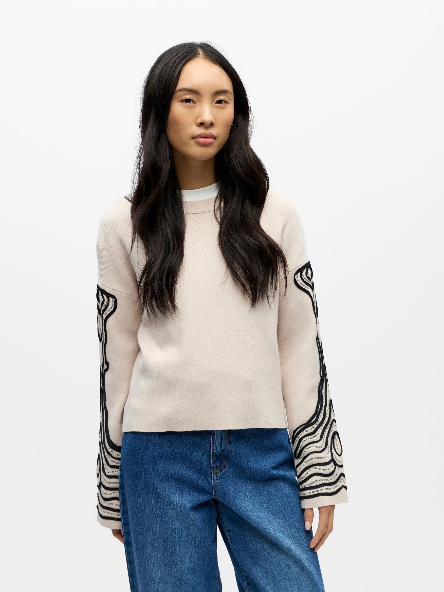 EMBROIDERED PULLOVER | Grey | .OBJECT CI Sweden