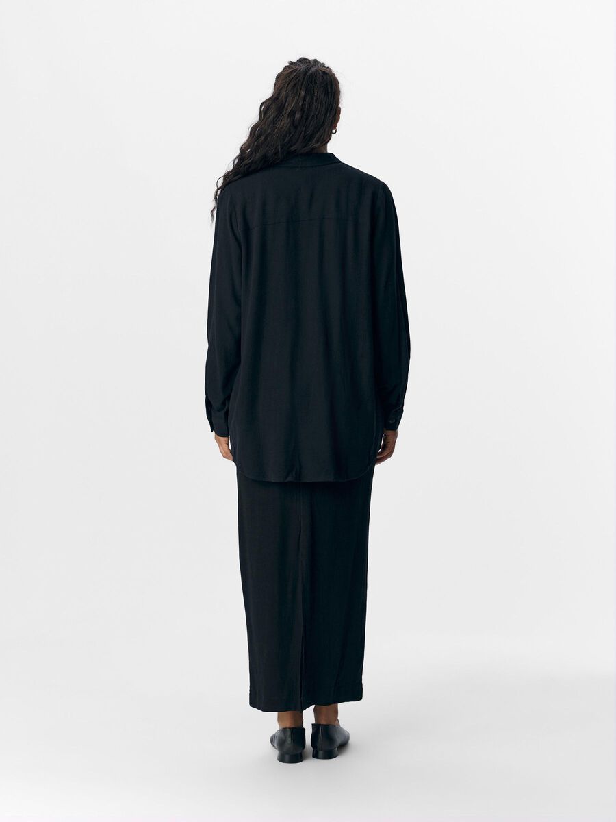 OBJECT EN LIN MÉLANGÉ CHEMISE, Black, highres - 23041611_Black_004.jpg