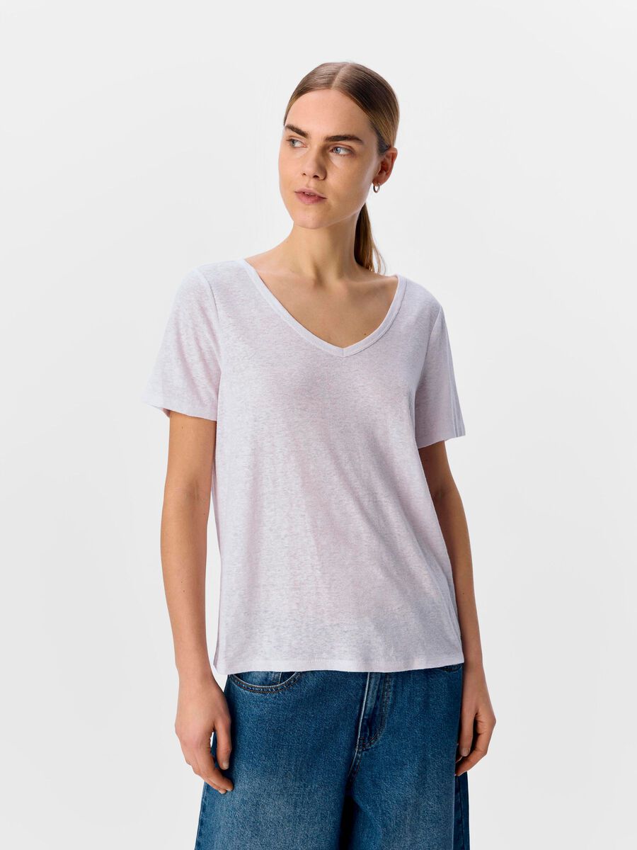 OBJECT V-HALS T-SKJORTE, White, highres - 23045693_White_003.jpg