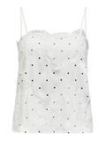 Product image thumbnail - KANT TOPJE TOP MET BANDJES, Cloud Dancer | 1