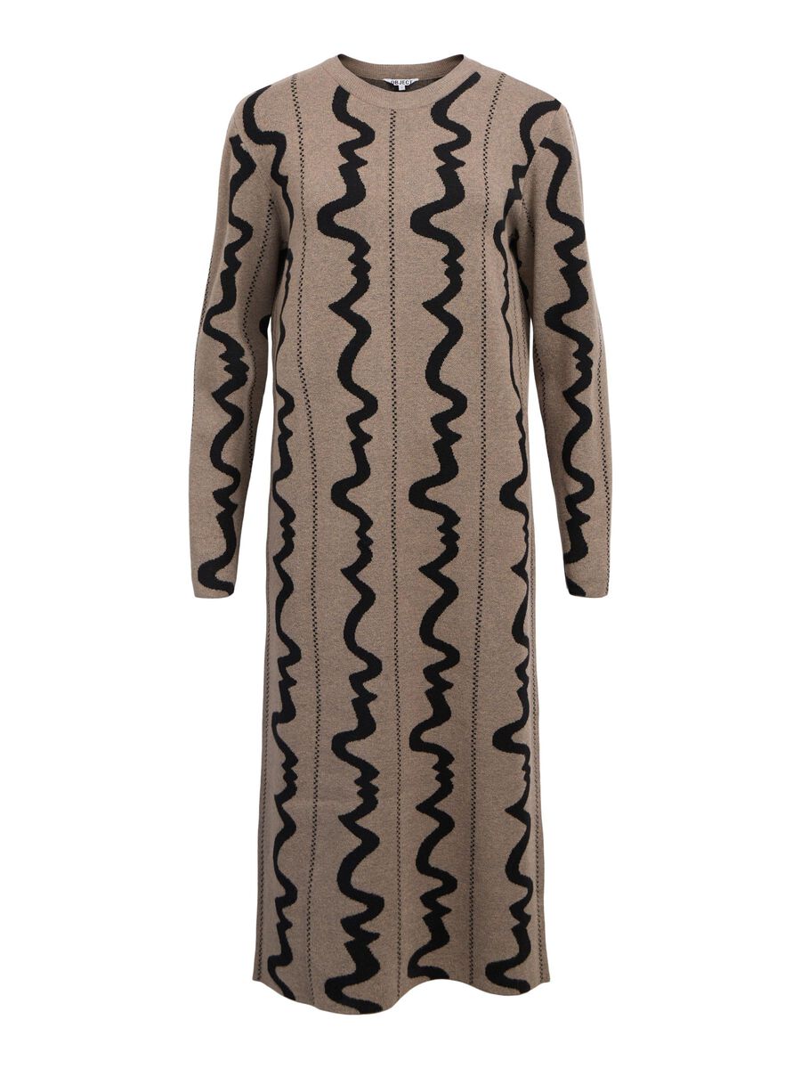 Product carousel image - KNITTED MAXI DRESS, Morel | 1